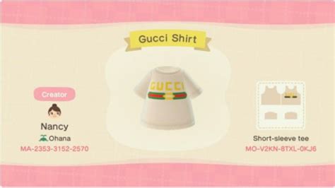 how to make a gucci shirt in animal crossing|The best Animal Crossing QR codes and custom design codes.